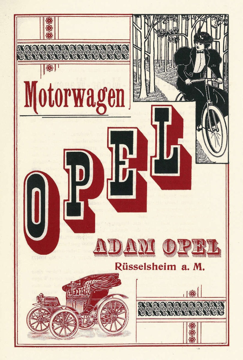 Opel, Адам Опель Моторваген, плакат